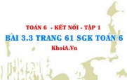 Bài 3.3 trang 61 SGK Toán 6 tập 1 Kết nối tri thức
